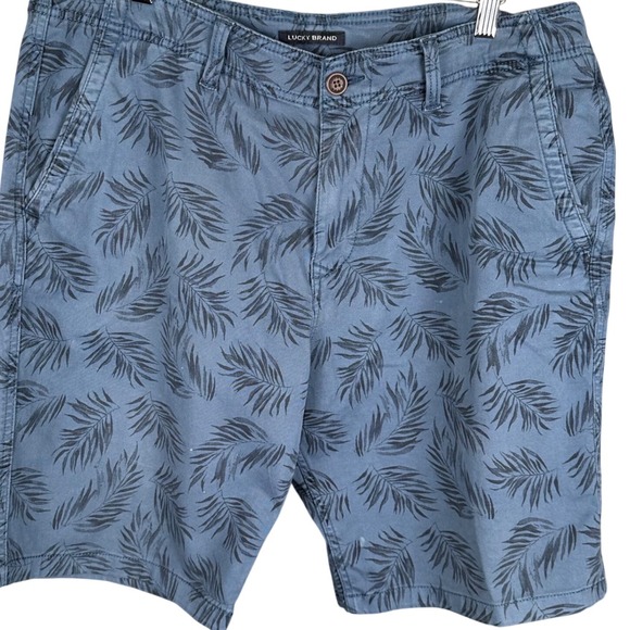 Lucky Brand Other - Lucky Brand Mens Blue Palm Leaf Tropical Print Shorts Size 34 TMD2190
